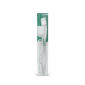 Bucomed Cepillo Dental Medio con Filamentos TYNEX® Puntas Redondeadas y Mechón de Ataque · Normon