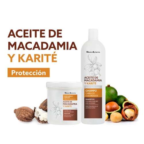 Thader TH Pharma Mascarilla Capilar Reparadora con Leche de Macadamia y Karité para Cabellos Teñidos – 1000ml - Imagen 2