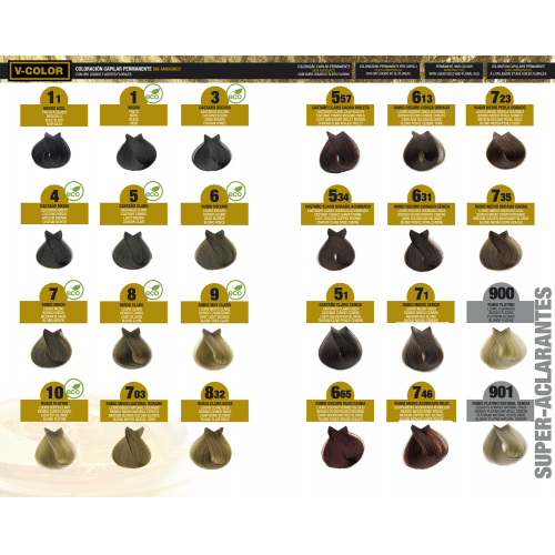 hader TH Pharma V-Color Kit Tinte Sin Amoniaco con Aceite de Lino y Oro Líquido – Tonos N5 a N10 - Imagen 4