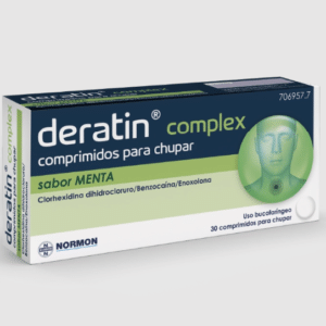 Deratin Complex 30 comprimidos para chupar (sabor menta)