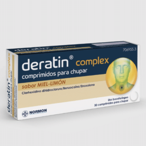 Deratin Complex 30 comprimidos para chupar (sabor miel-limón)