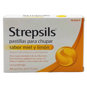 Strepsils 24 pastillas para chupar (Miel y limón)